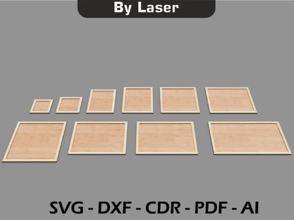 Photo Frames Laser Cut Files SVG – Customizable Designs for Crafting & DIY Projects