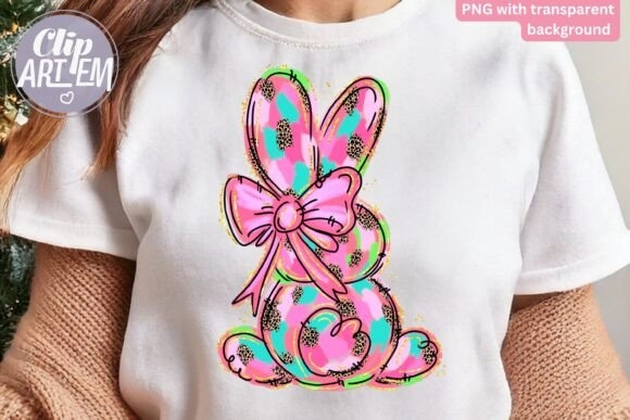 Easter Bunny Spring Doodle PNG | Coquette Aesthetic Design