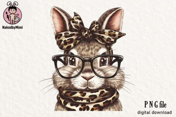 Easter Rabbit Sublimation | Festive Bunny Digital Design