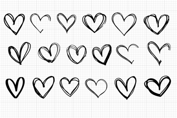 Heart SVG Bundle | Hand-Drawn Heart SVG Collection