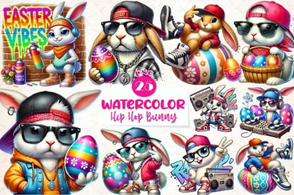 Hip Hop Bunny Easter Day Sublimation | Fun & Festive Design