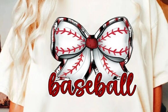 Baseball Bow PNG | Hand-Lettered Sports Design