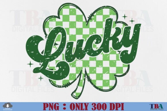 Lucky St. Patrick's Day Checkered Clover | Festive Clover Design for Holiday Crafts