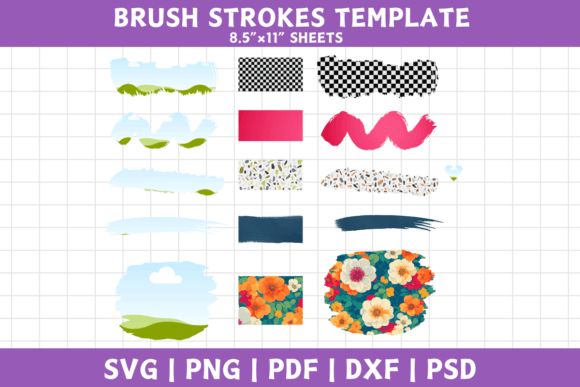 Brush Stroke Frame Template - Creative & Customizable Design for Your Projects