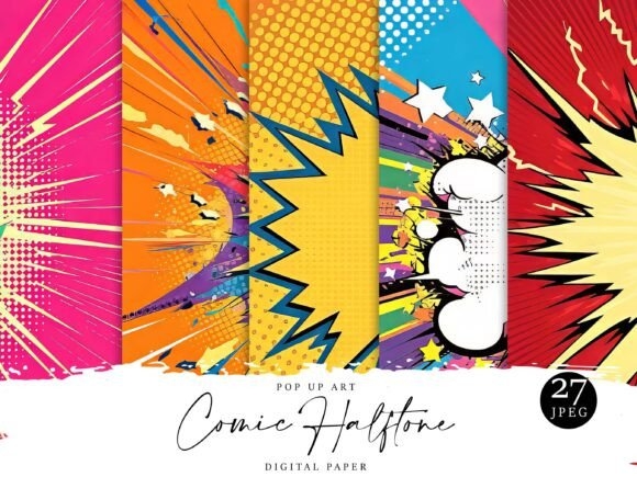 Comic Halftone Background - Bold & Dynamic Design for Creative Projects