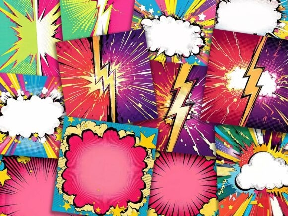 Comic Halftone Background - Bold & Dynamic Design for Creative Projects
