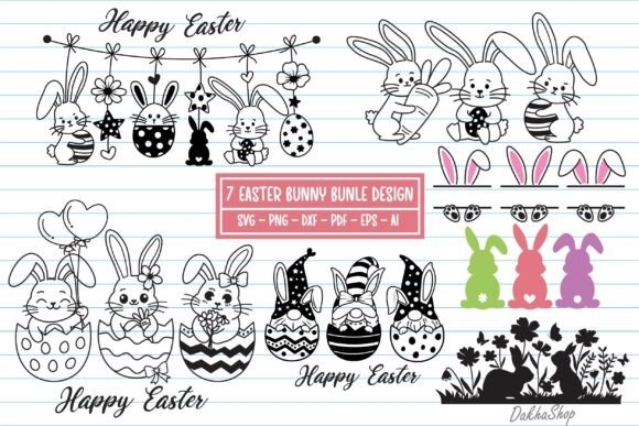 Easter SVG Bundle - Easter Bunny, Eggs, and More Fun Designs
