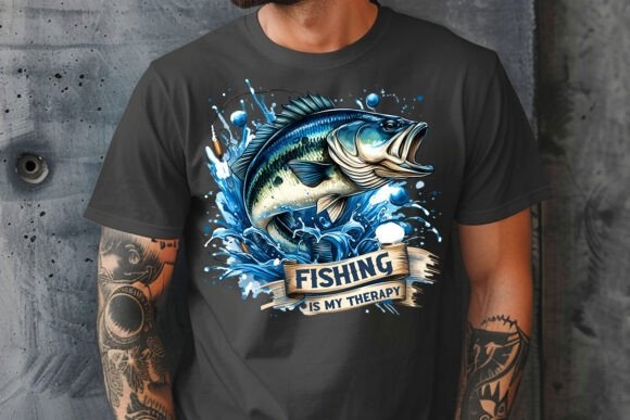 Fishing is My Therapy Funny Fisherman - Humorous Design for Anglers
