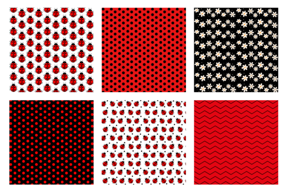Ladybug Seamless Pattern Digital Paper - Cute & Vibrant Design