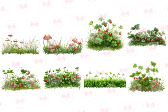 Spring Green Grass Border Clipart - Fresh & Vibrant Design