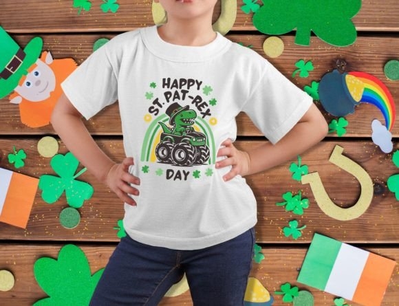 St. Patrick's Day Dinosaur PNG & SVG - Fun & Festive Design