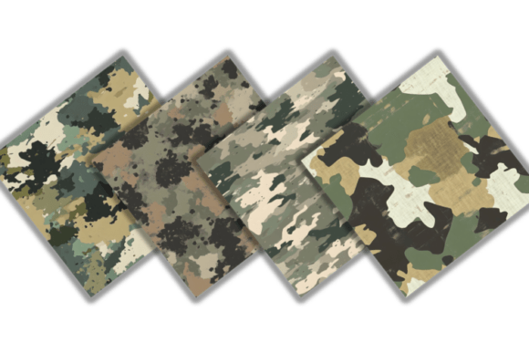 Vintage Natural Camouflage Camo Pattern – Rustic & Earthy Designs for Crafts & DIY Projects
