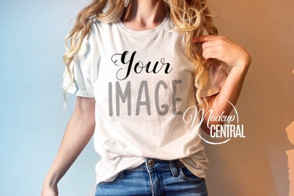 Bella Canvas Video Mockup Girl T-Shirt – Customizable Mockup for Apparel Design