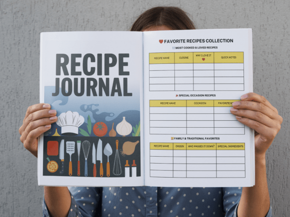 Recipe Journal – Canva Template for Customizable Meal Planning and Recipes