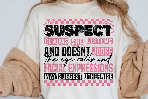 Suspect Claims Trendy SVG PNG Bundle – Modern, Stylish Design Collection