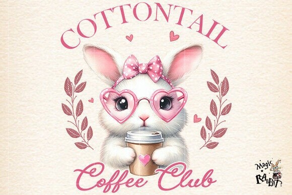 Easter Bunny Iced Coffee PNG | Funny Easter Digital Design