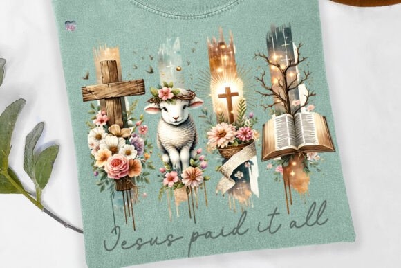 Vintage Religious Easter PNG Jesus Paid