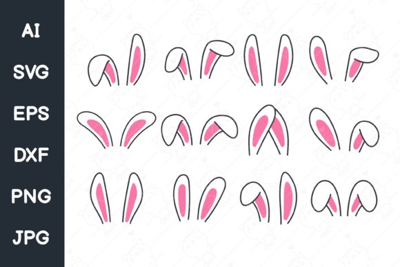 Rabbit Ears Easter Bunny - Cute Easter Bunny Clipart for Crafts