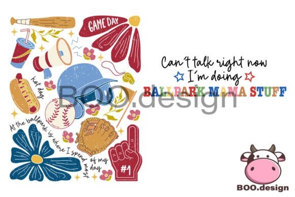 Can't Talk Right Now Ballpark Mama Png