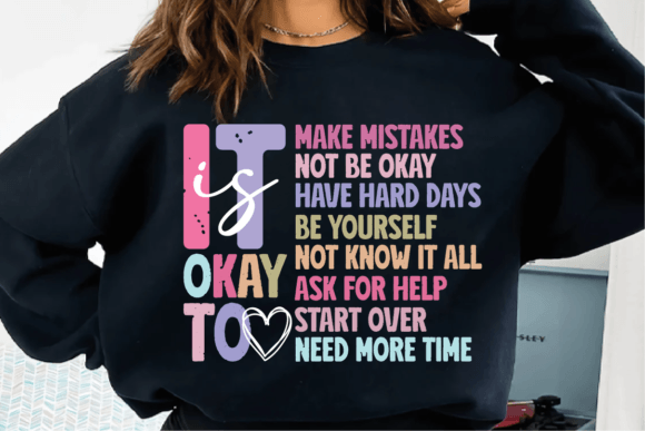 Retro It's Okay SVG | Mental Health SVG | Positive Mindset Design