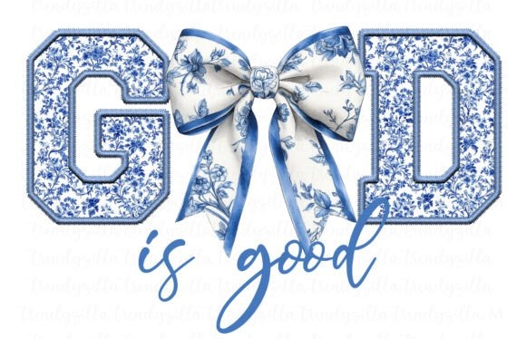 God is Good Coquette Bow PNG – Inspirational and Chic Design for Custom Projects