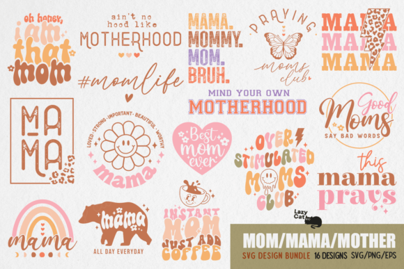 Mother's Day SVG Design Bundle – Beautiful and Customizable Designs for Moms