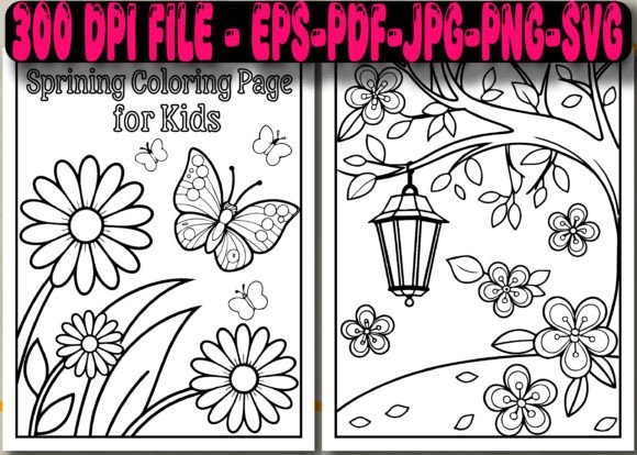 95 Large Spring Coloring Pages for Kids | Fun & Creative Spring Designs