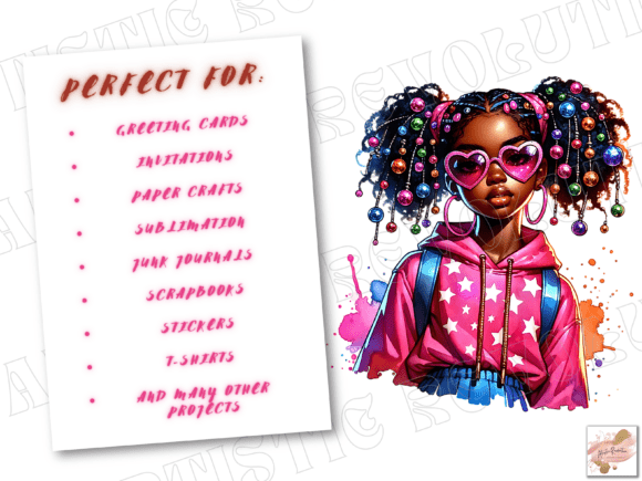 Black Girl PNG Afro Kids Clipart Bundle | Diverse & Stylish Illustrations