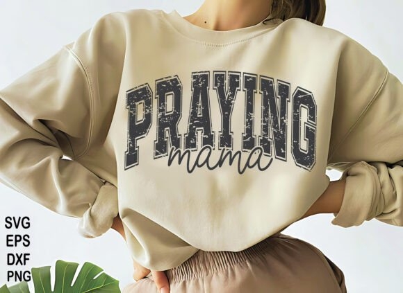 Christian Praying Mama SVG | Faith-Inspired Mom Design for Crafts