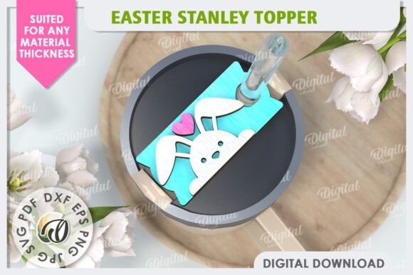 Easter Stanley Toppers Laser Cut Bundle | Intricate & Customizable Easter Designs