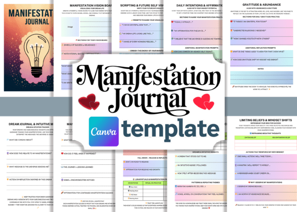 Manifestation Journal Canva Template | Customizable & Powerful Design