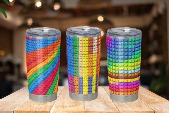 Rainbow LEGO Bricks Digital Paper | Colorful & Fun Patterns for Creative Projects