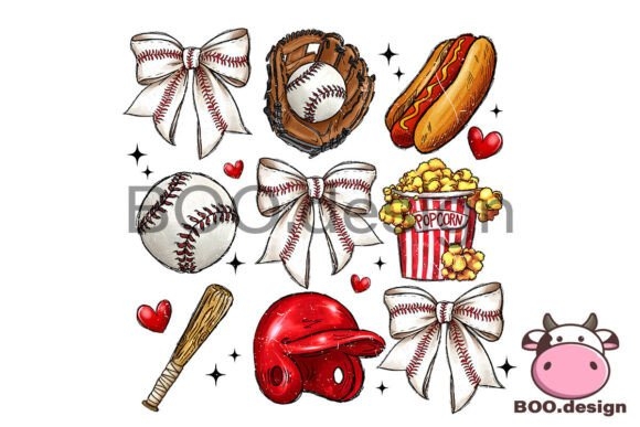 Baseball Game Day Png, Baseball Bow Png