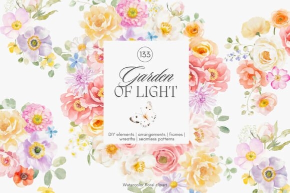 Watercolor Spring Blossom Huge Set – Beautiful Floral Designs for DIY Projects