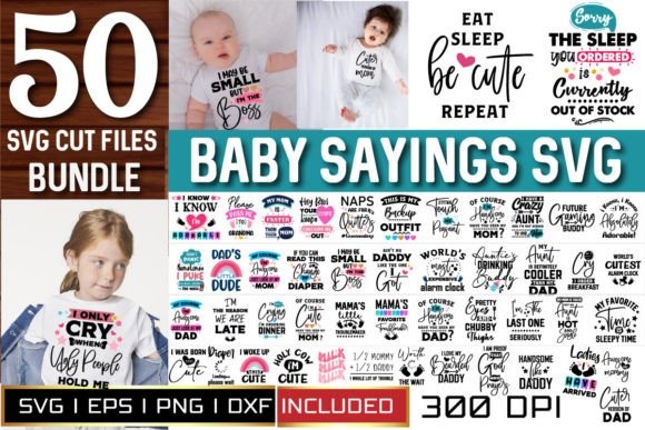 Baby Sayings Bundle – 50 Baby SVG Designs for Crafting & DIY Projects