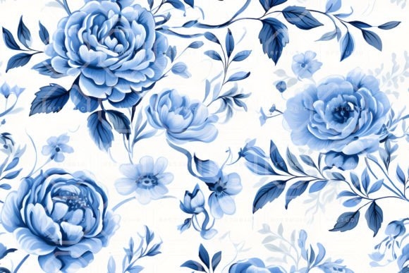 CHINOISERIE ROSES Seamless Pattern Pack – Elegant Floral Designs for DIY Projects