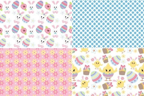 Easter Seamless Patterned Digital Paper – Fun and Festive Designs for DIY Projects
