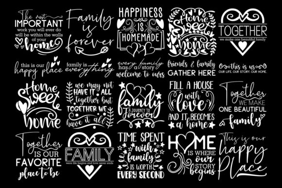 Family Quotes SVG Bundle – Farmhouse Sign Designs for DIY Home Decor