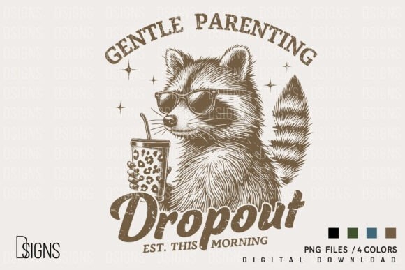 Funny Mother's Day Mama Retro Raccoon – Quirky and Cute Mama T-Shirt Design