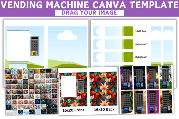 Vending Machine Canva Editable Template – Customizable Designs for Business and Promotions