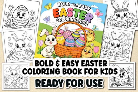 Bold and Easy Easter Coloring Book for Kids – Fun and Creative Holiday Activity