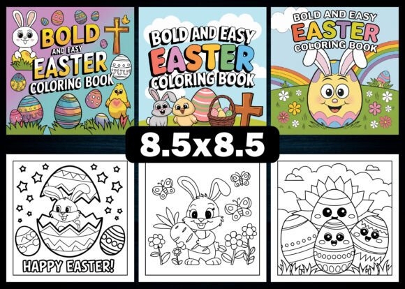 Bold and Easy Easter Coloring Pages – Fun Holiday Designs for Kids