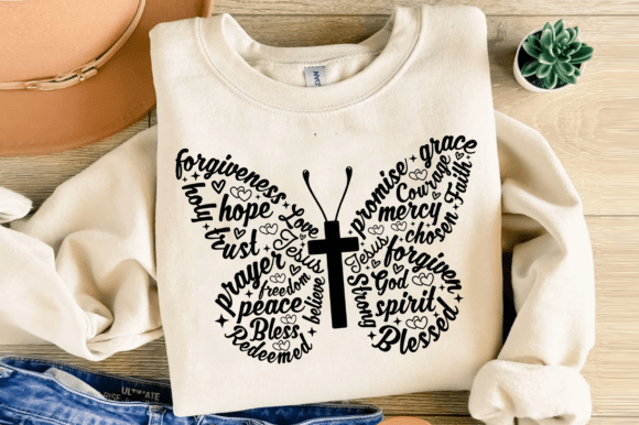 Christian Butterfly SVG – Bible Verse Design for Faith-Inspired Projects