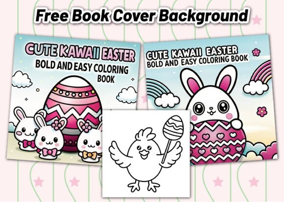 Cute Kawaii Easter Bold & Easy Coloring – Fun Designs for Kids