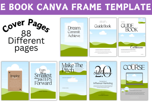 E-Book Canva Frame Editable Template – Customizable Design for Digital Books
