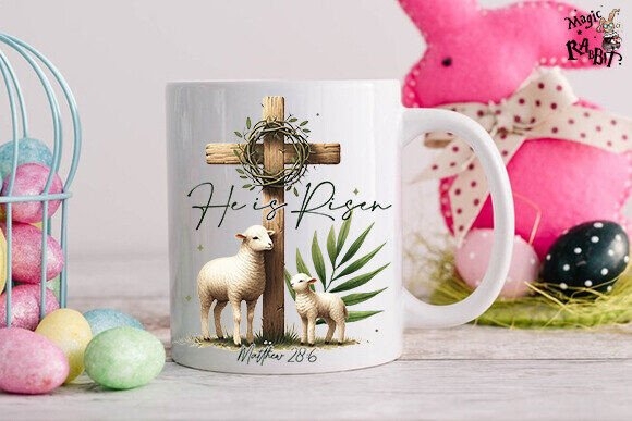 He is Risen, Happy Easter PNG – Inspirational Design for Easter Celebrations