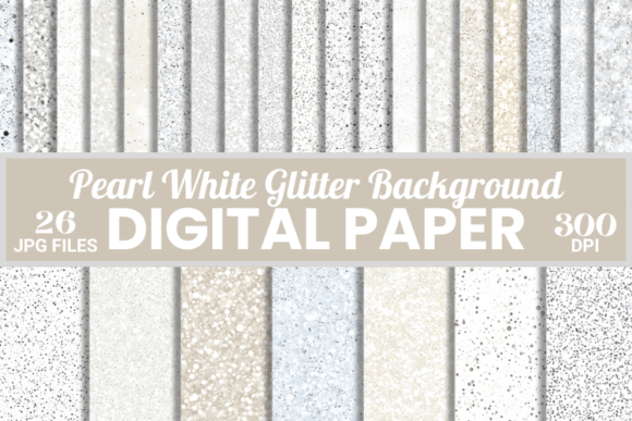 Pastel Pearl White Glitter Background – Elegant Design for Creative Projects