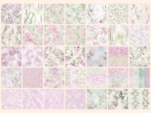 Petal Haze Seamless Digital Papers – Elegant Floral Patterns for Creative Projects