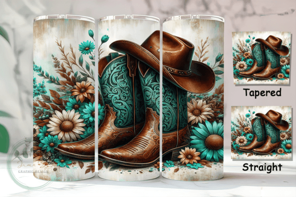 Retro Western Cowboy 20oz Tumbler Wrap – Custom Design for Western Enthusiasts