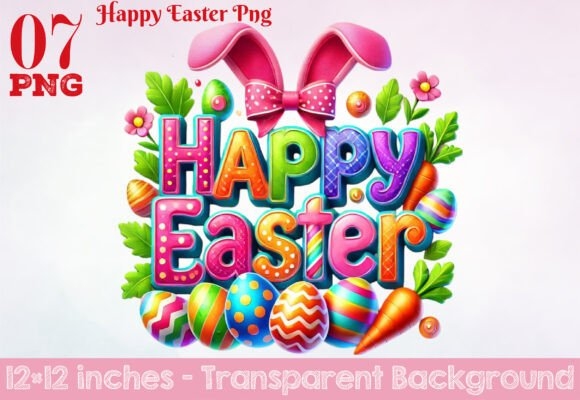 Happy Easter Png Clipart Bundle